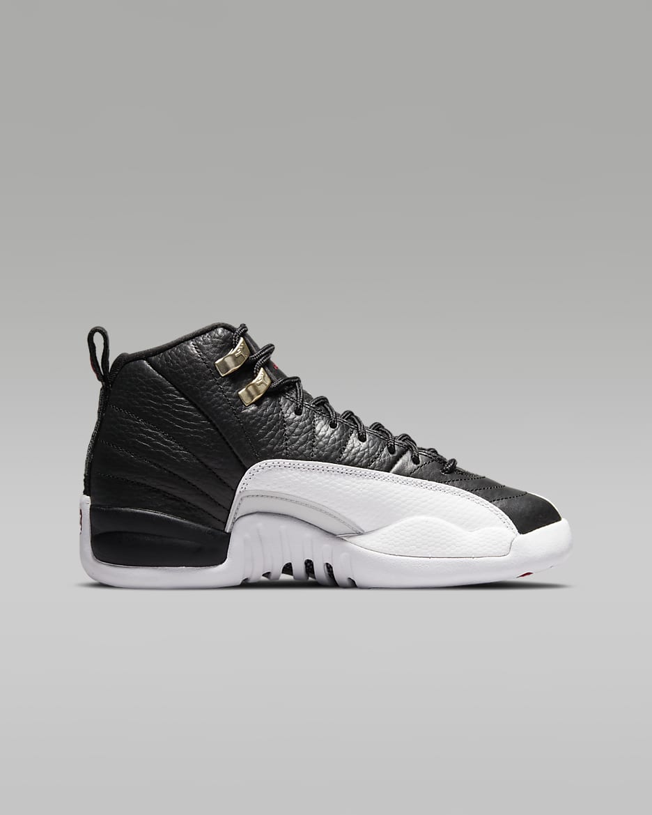Jordan 12 black gold white outlet